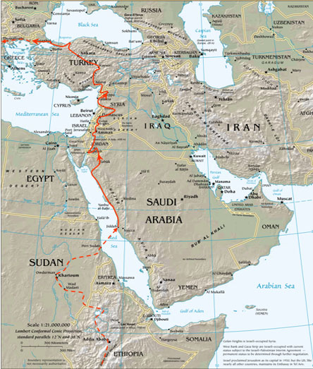 Itinéraire de l'Amérique du Sud